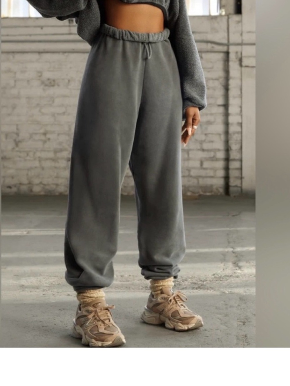 Joah Brown Charcoal Gray Fleece Joggers
